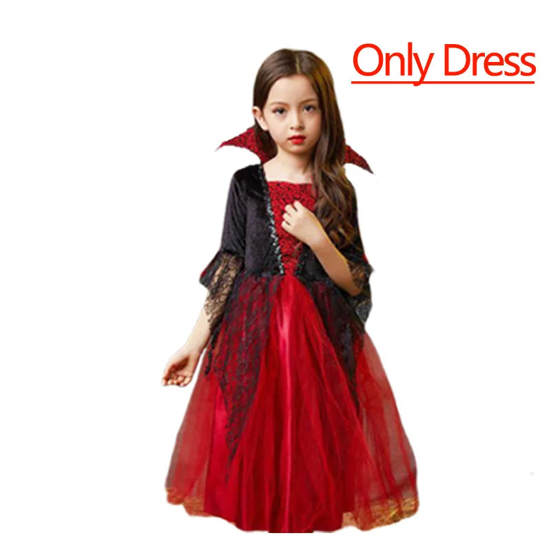 Girls Scarlet Witch & Vampire Halloween Costume