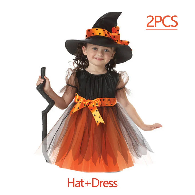 Girls Scarlet Witch & Vampire Halloween Costume