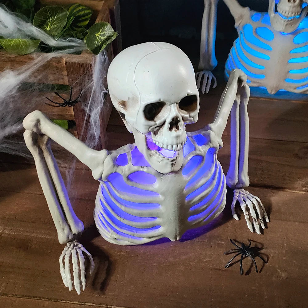 Glowing Skull Skeleton – Halloween Horror Decoration