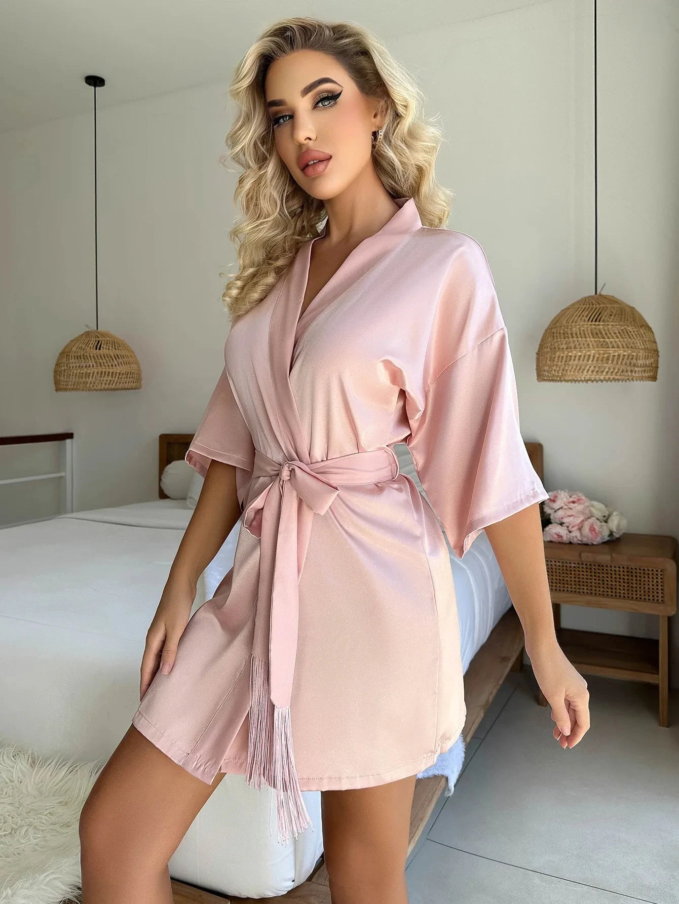 Women’s Silky Lace Nightgown — Elegant All-Season Loungewear