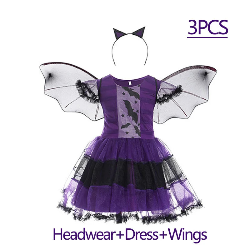 Girls Scarlet Witch & Vampire Halloween Costume