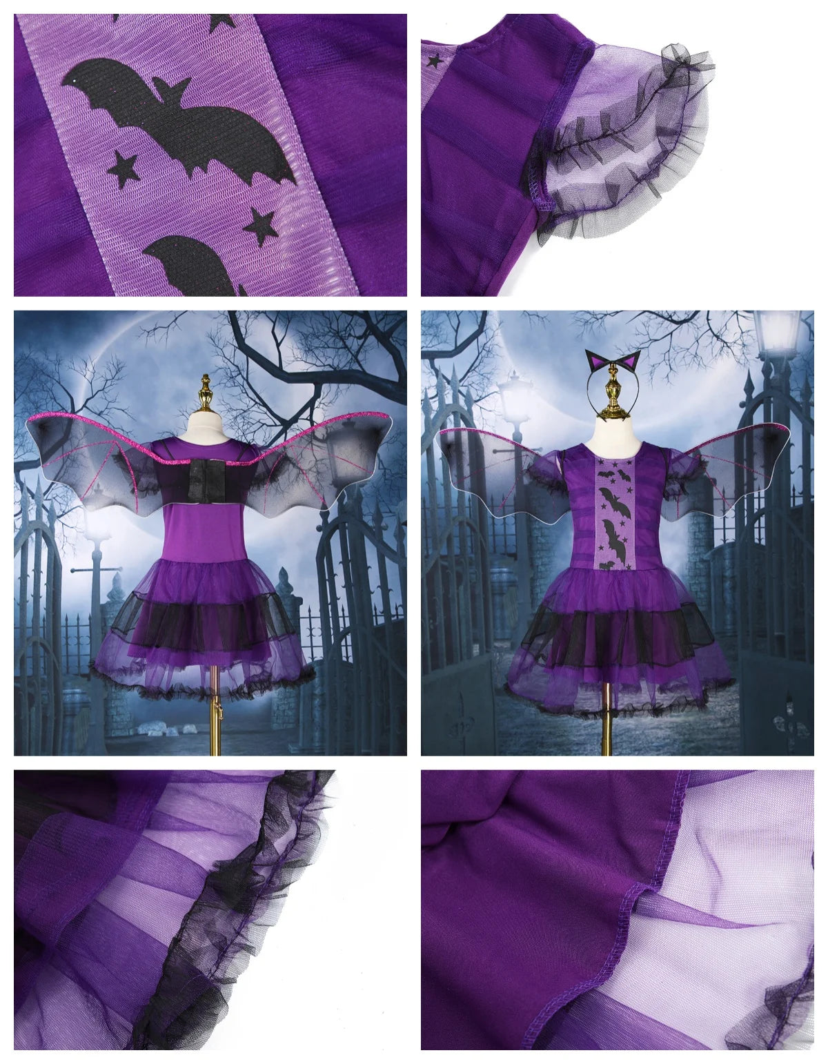 Girls Vampire Tutu Halloween Costume