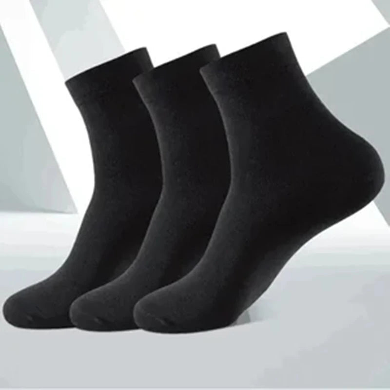 10/5/3MEN'S Mid-calf Socks Cotton Socks for All Seasons, Solid Colour and Versatile