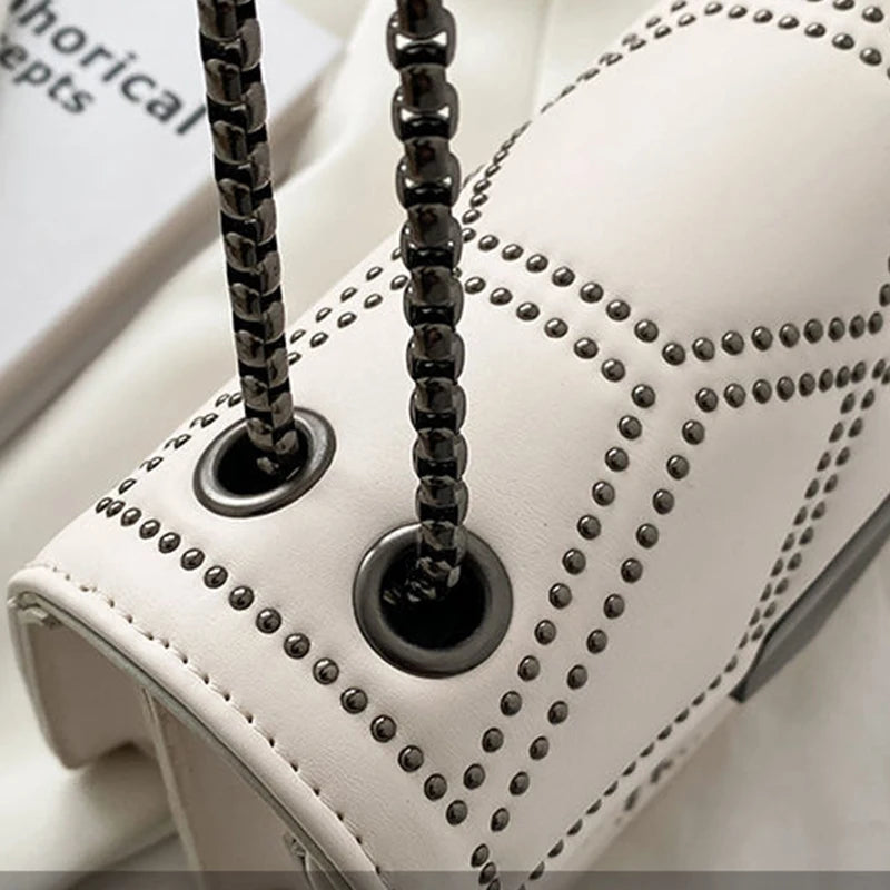 Vintage Rivet Crossbody Bag