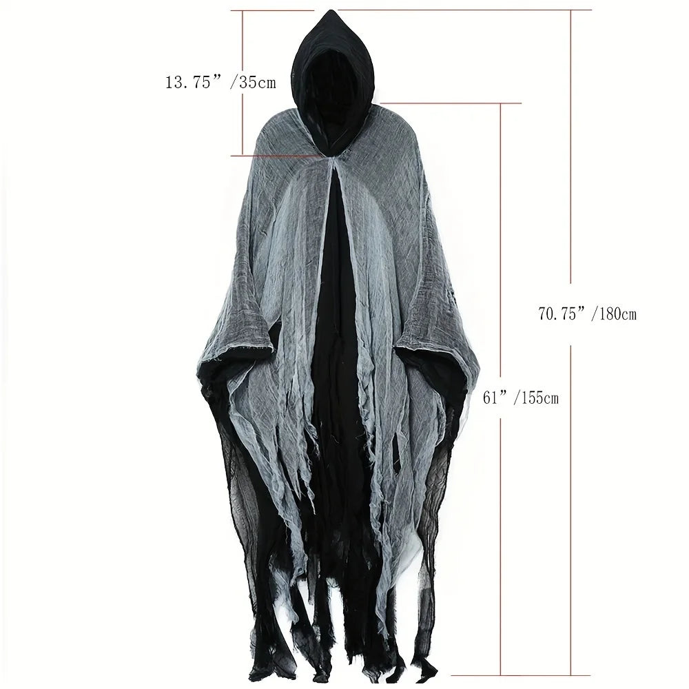 Kids Skeleton Ghost Halloween Cloak