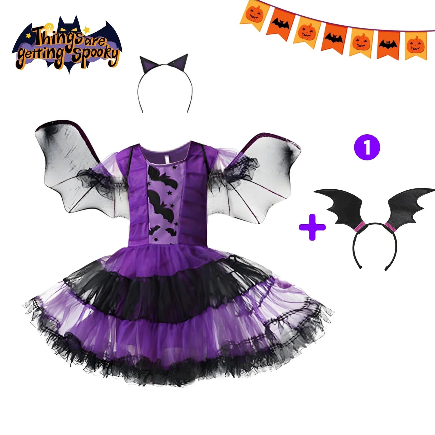 Girls Vampire Tutu Halloween Costume
