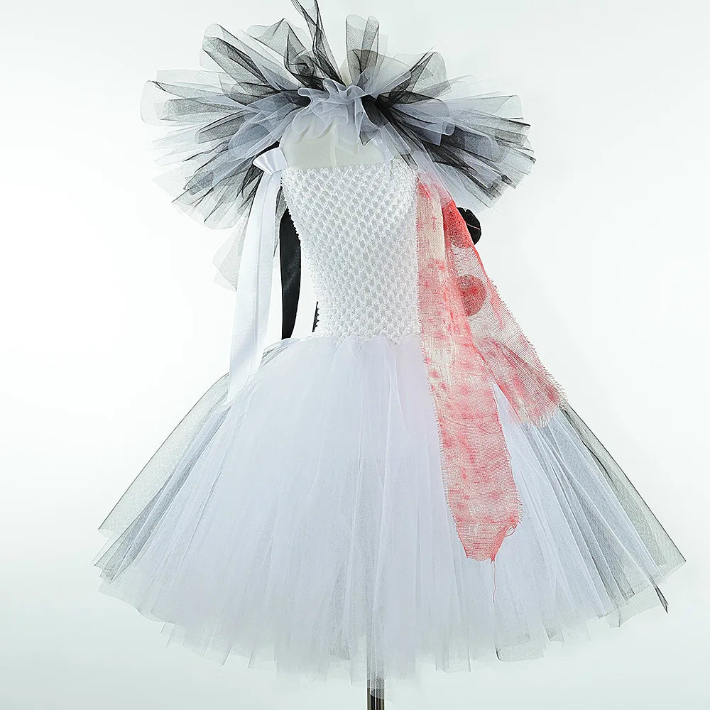 Girls Scary Clown Halloween Costume