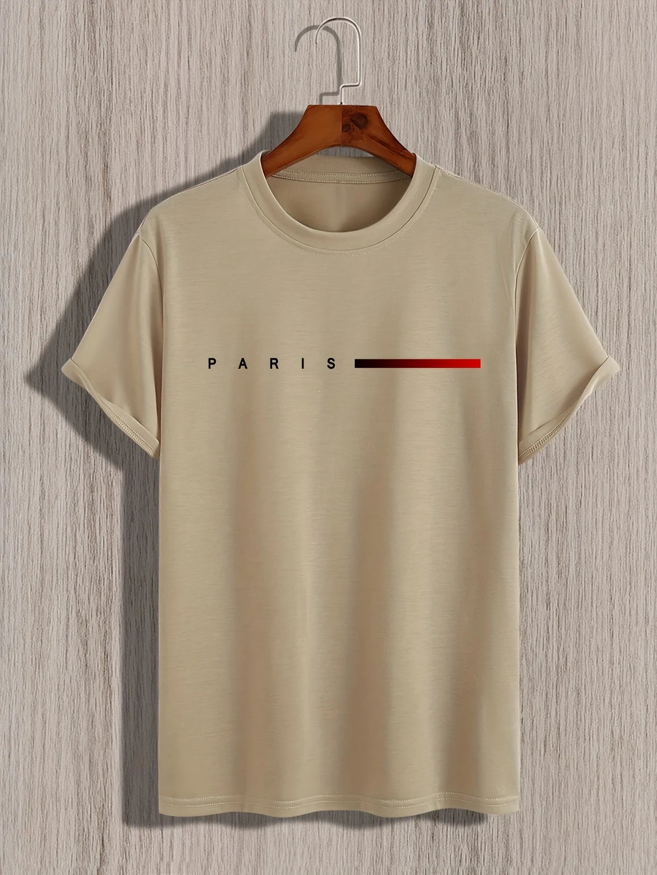 Paris Creative Cotton Tee — Slim Fit Summer Style