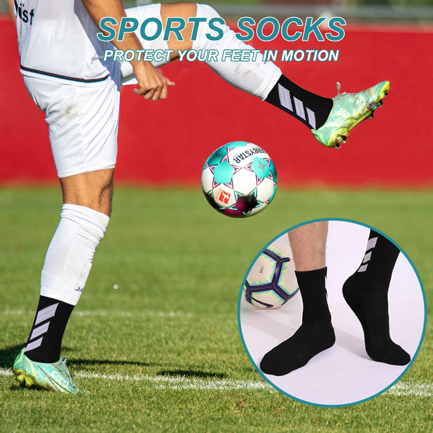 Men’s Anti-Slip Sports Socks — Football, Yoga & Training