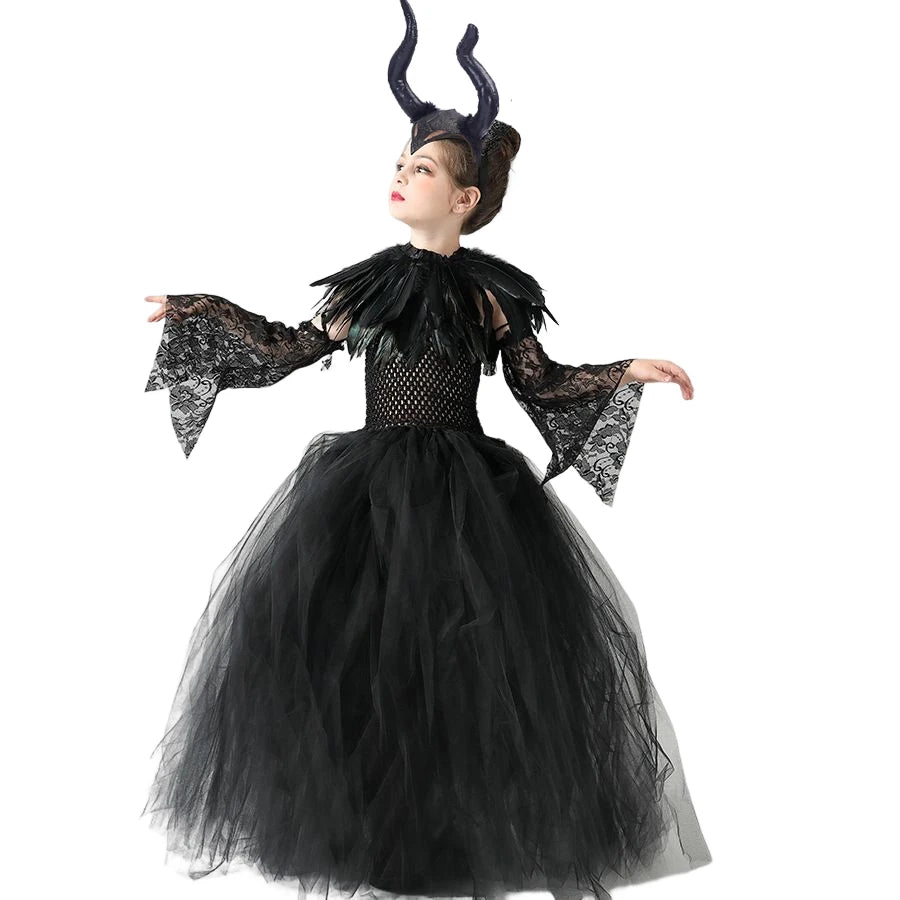 Girls Maleficent Evil Queen Costume