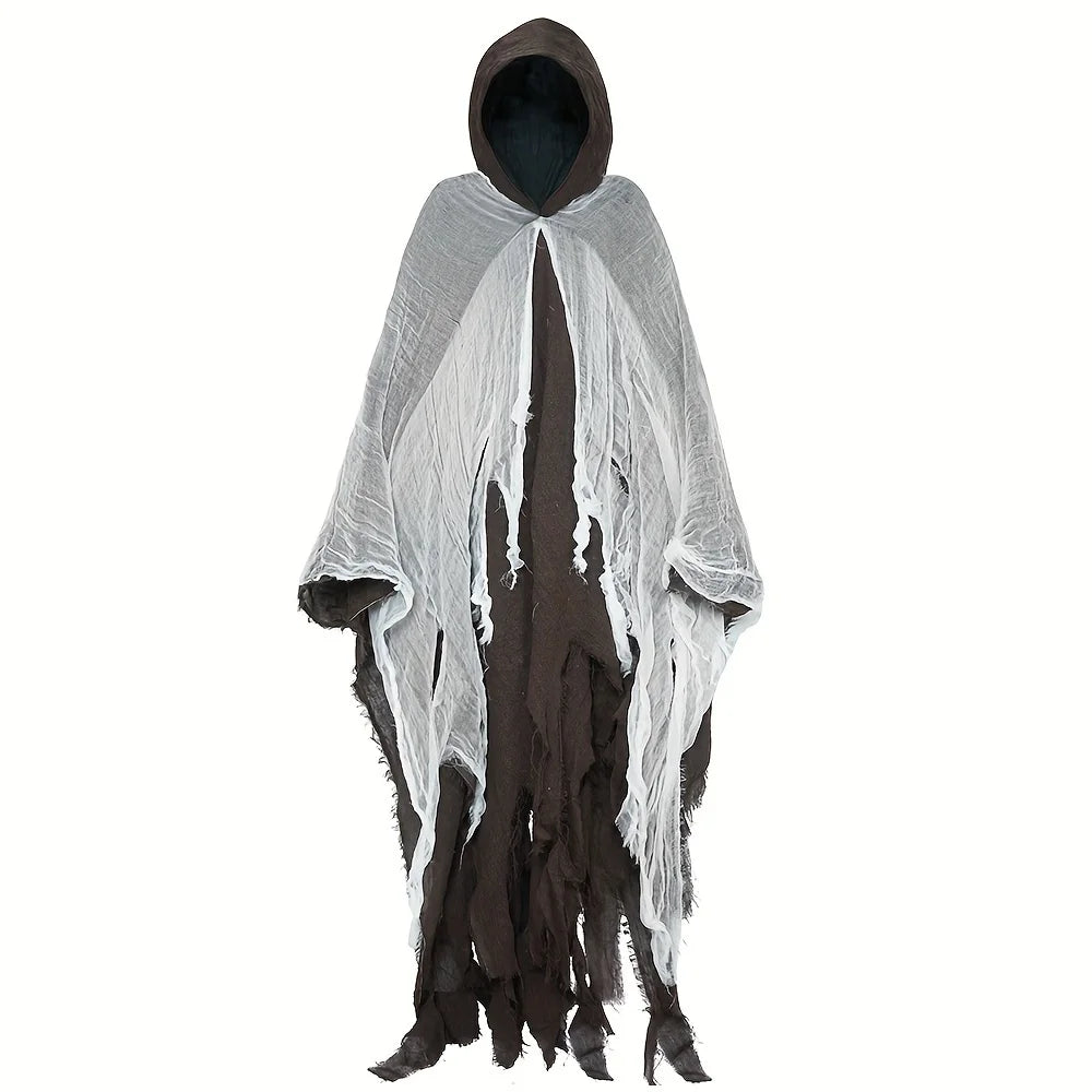 Kids Skeleton Ghost Halloween Cloak
