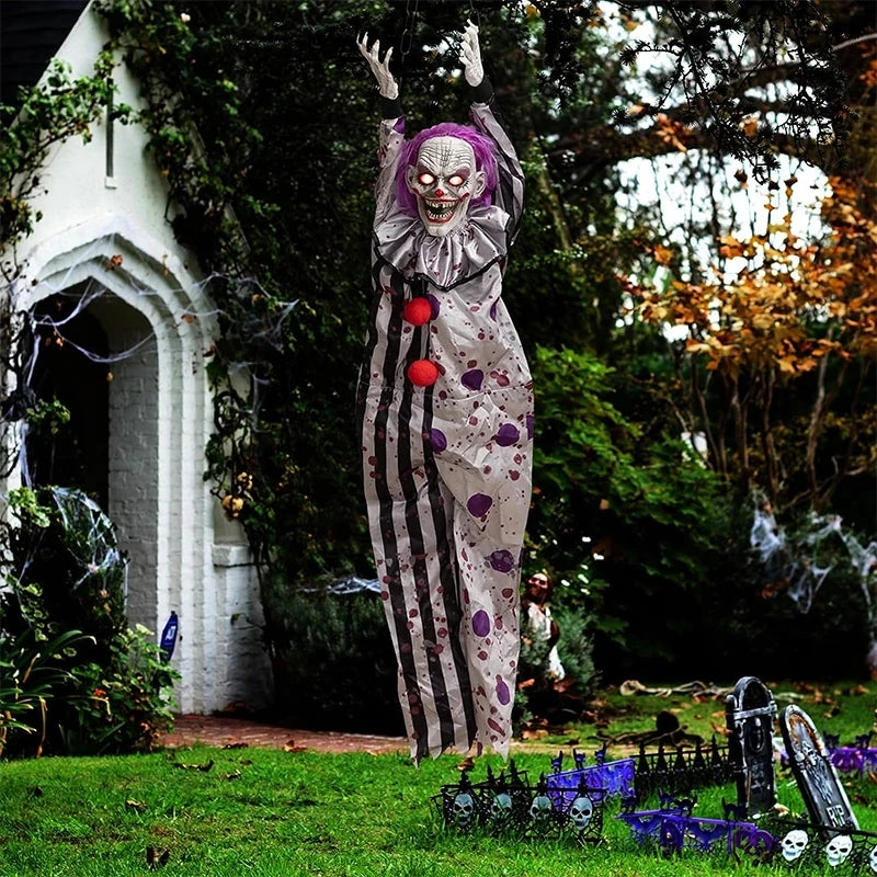 Halloween Animatronic Hanging Clown Nurse