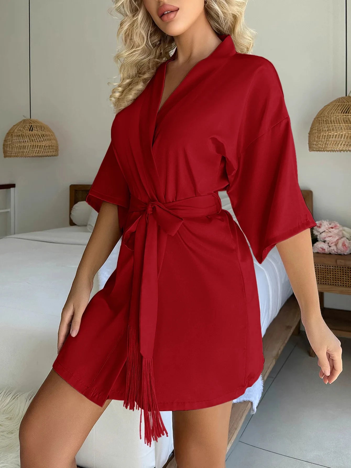 Women’s Silky Lace Nightgown — Elegant All-Season Loungewear