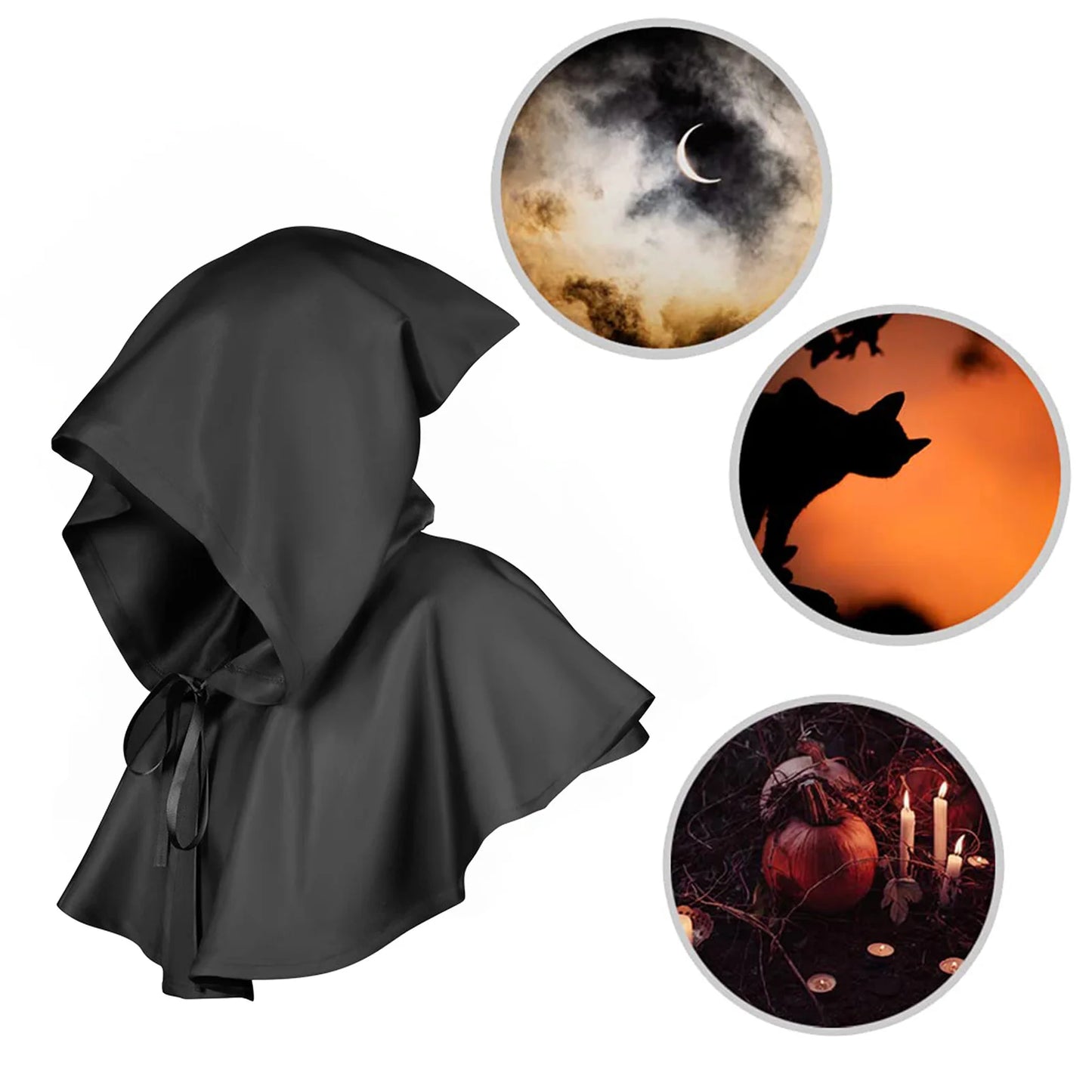 Adult Hooded Death Cloak – Halloween Medieval Costume