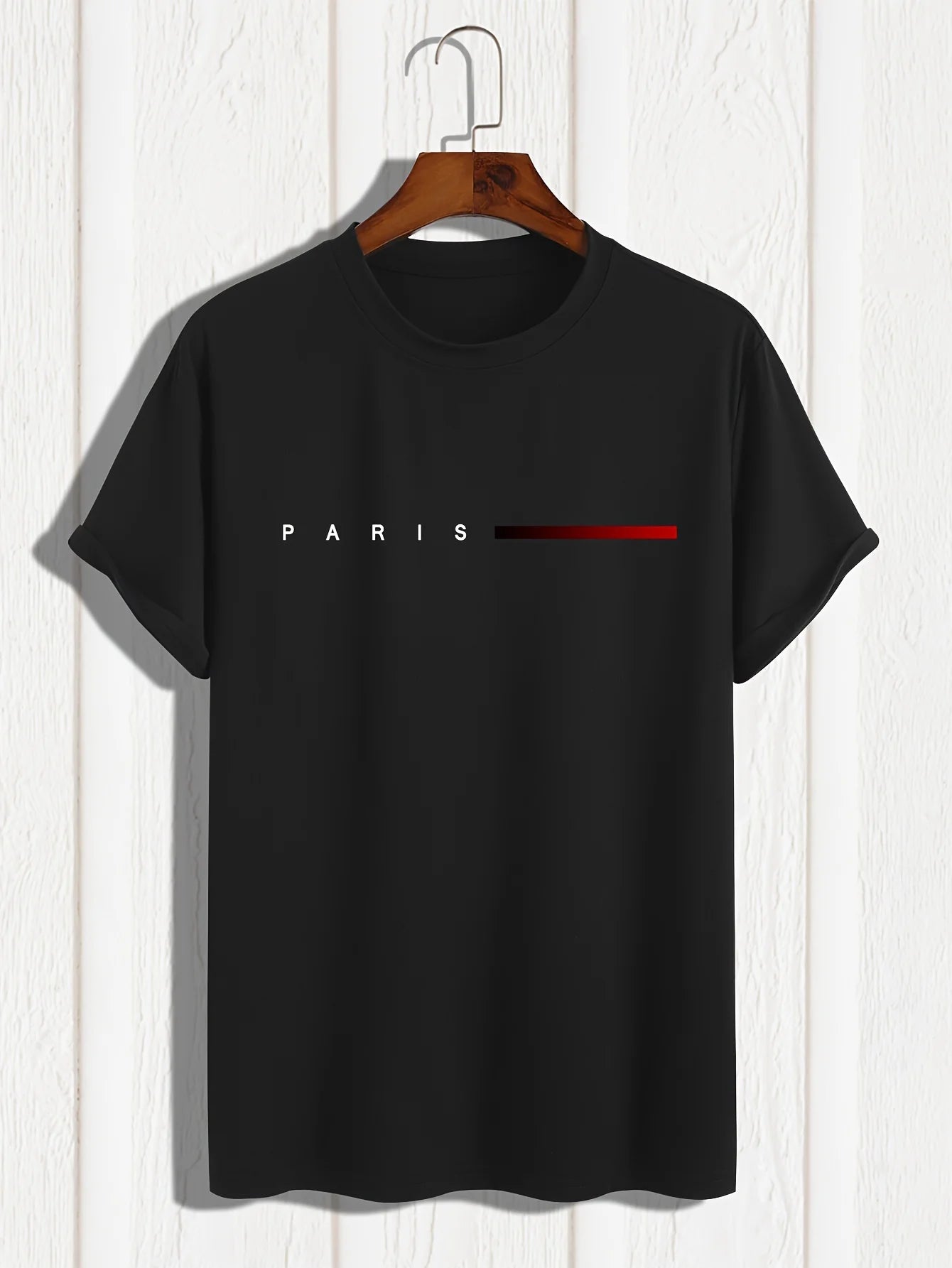 Paris Creative Cotton Tee — Slim Fit Summer Style