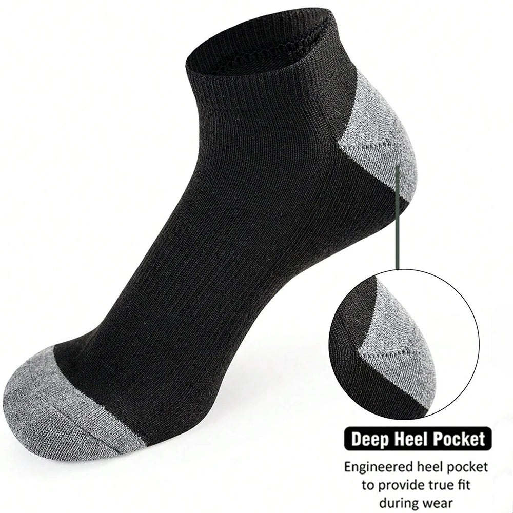 10 Pairs Breathable Low-Cut Socks — Sweat-Absorbing & Odor-Free