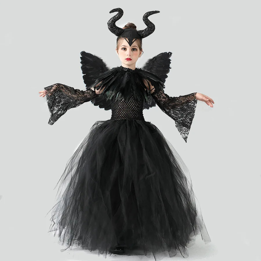 Girls Maleficent Evil Queen Costume