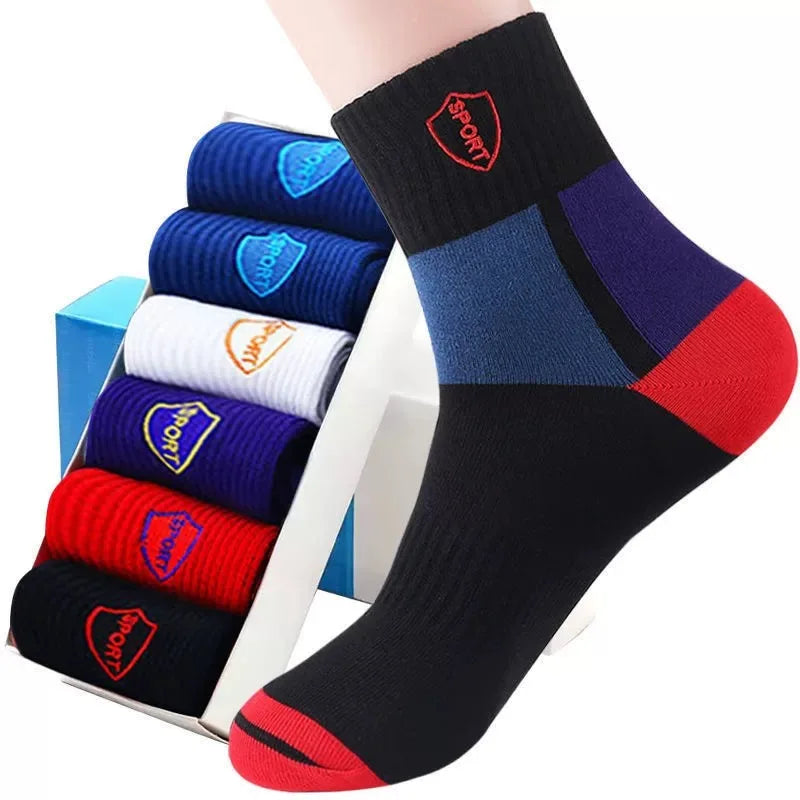 10/5/3MEN'S Mid-calf Socks Cotton Socks for All Seasons, Solid Colour and Versatile