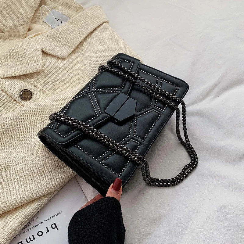 Vintage Rivet Crossbody Bag