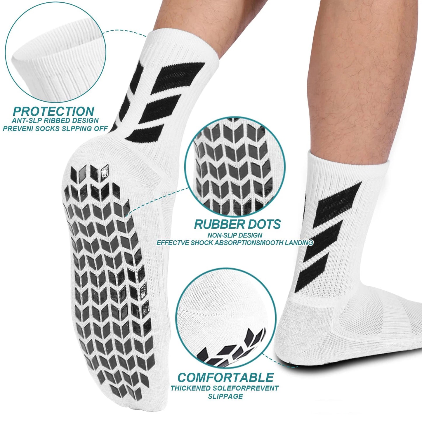 Men’s Anti-Slip Sports Socks — Football, Yoga & Training