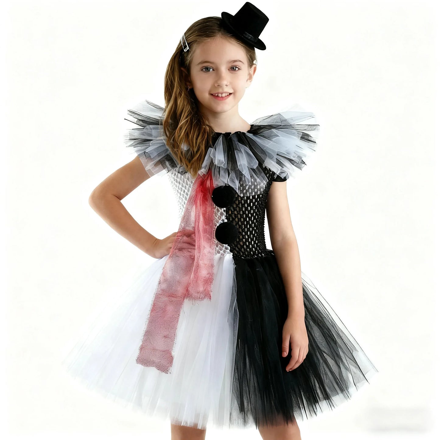 Girls Scary Clown Halloween Costume
