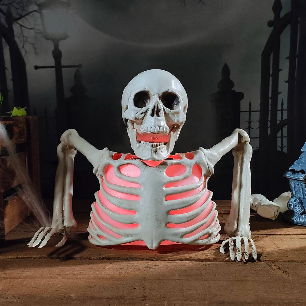 Glowing Skull Skeleton – Halloween Horror Decoration