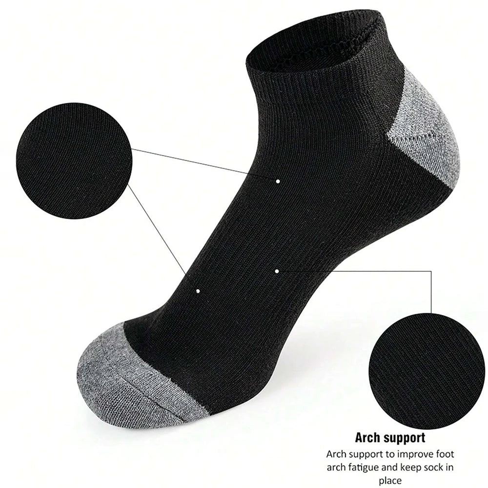 10 Pairs Breathable Low-Cut Socks — Sweat-Absorbing & Odor-Free