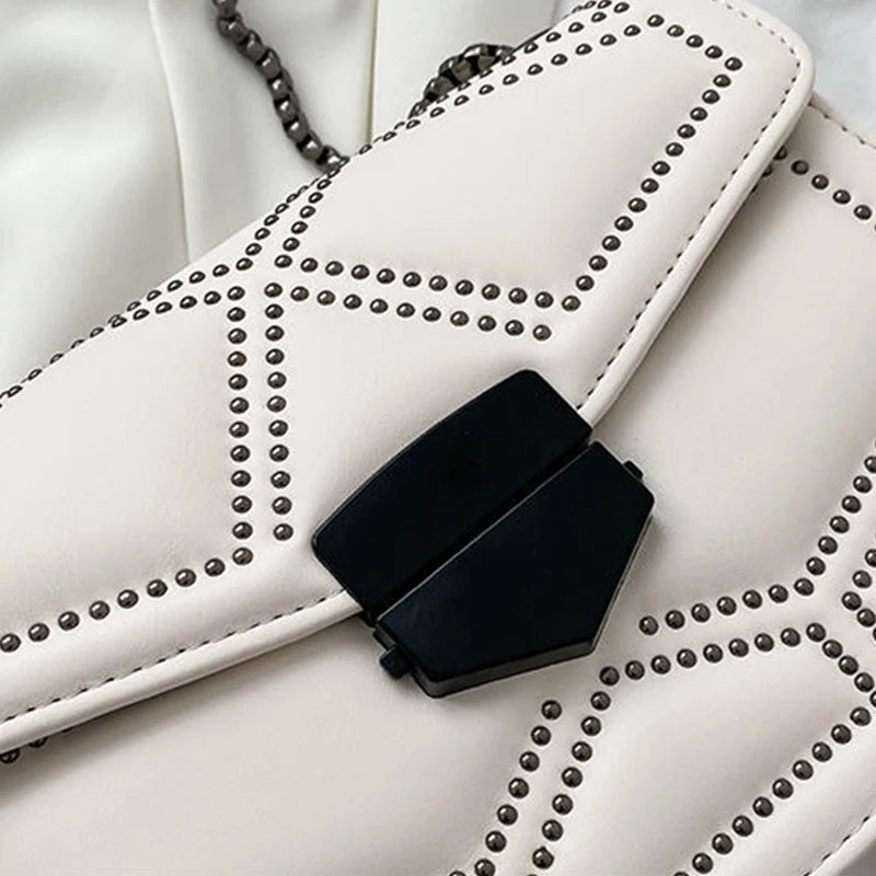 Vintage Rivet Crossbody Bag