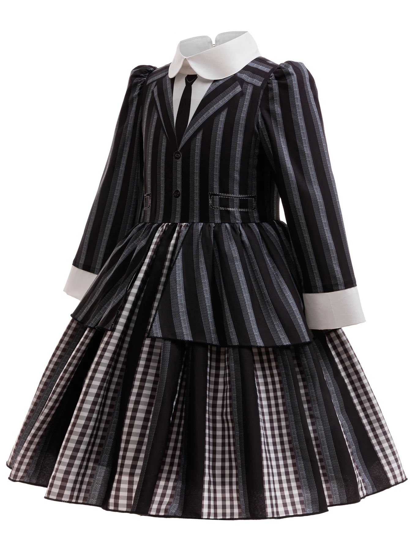 Girls Wednesday Addams Cosplay Dress