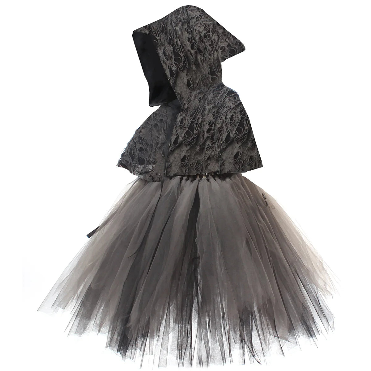 Girls Grim Reaper Black Cloak Costume