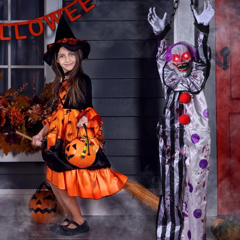 Halloween Animatronic Hanging Clown Nurse