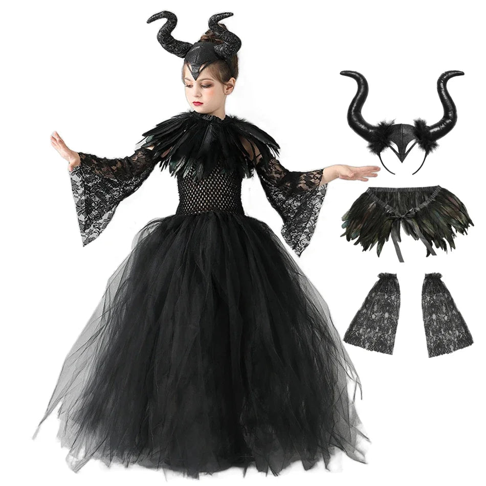 Girls Maleficent Evil Queen Costume