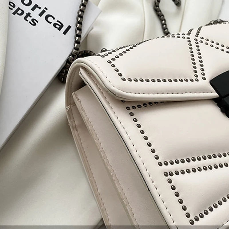 Vintage Rivet Crossbody Bag