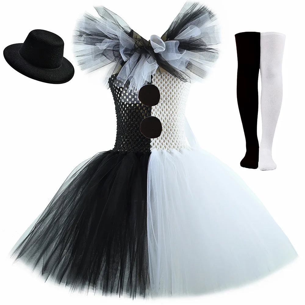 Girls Scary Clown Halloween Costume