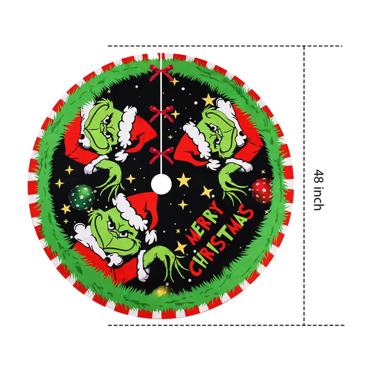 VIKAMA Red & Green Tree Skirt
