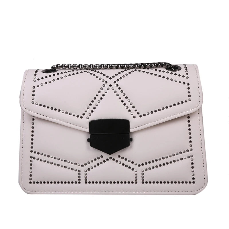 Vintage Rivet Crossbody Bag