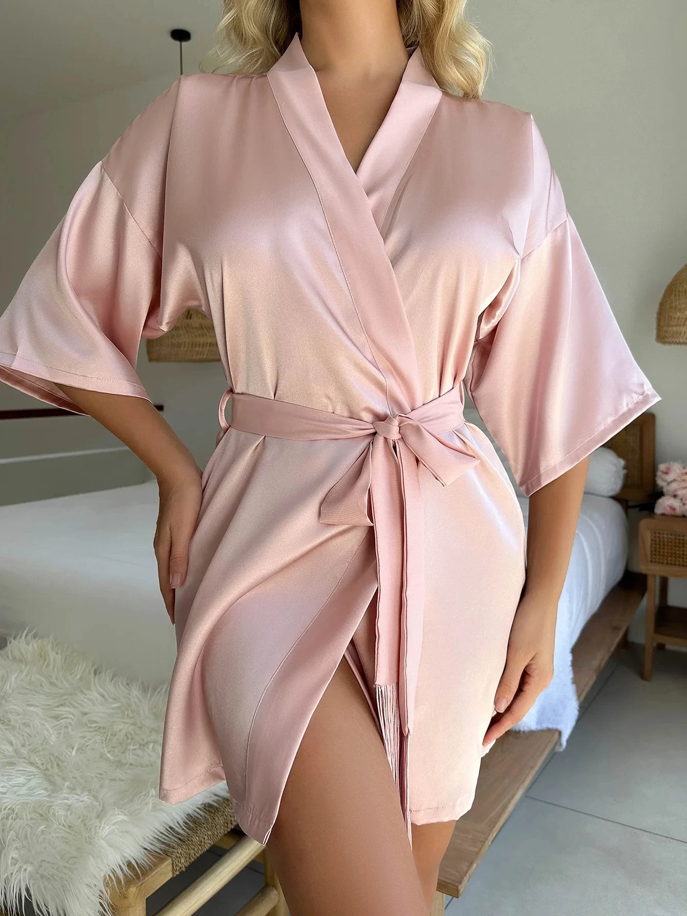 Women’s Silky Lace Nightgown — Elegant All-Season Loungewear