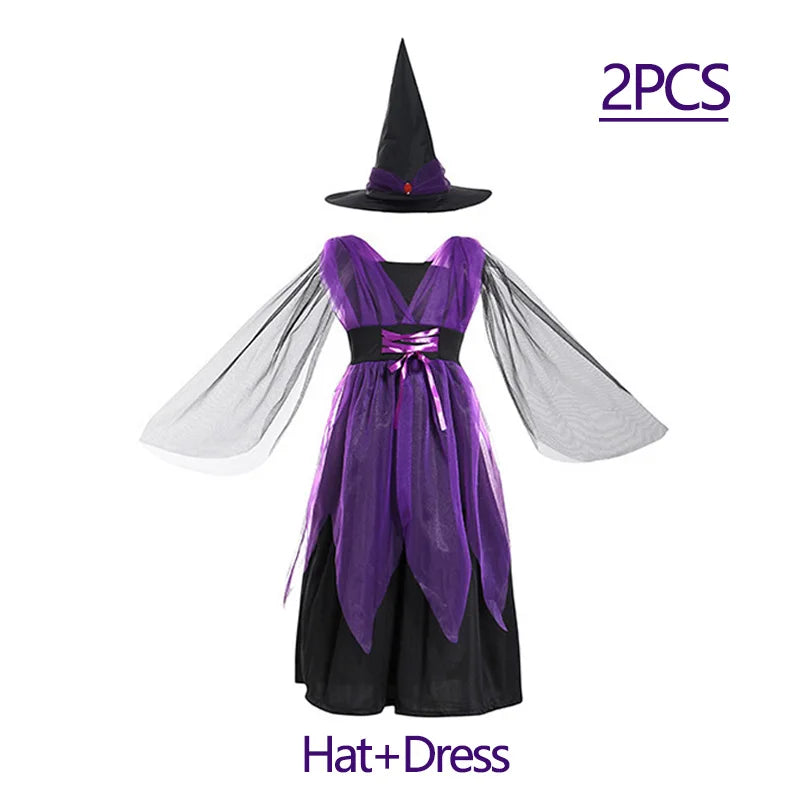 Girls Scarlet Witch & Vampire Halloween Costume