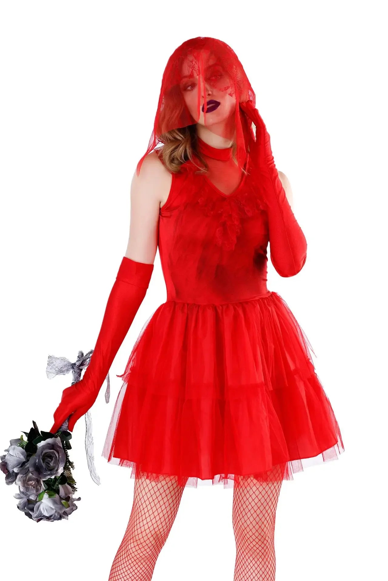 Women’s Red Underworld Ghost Wedding Dress