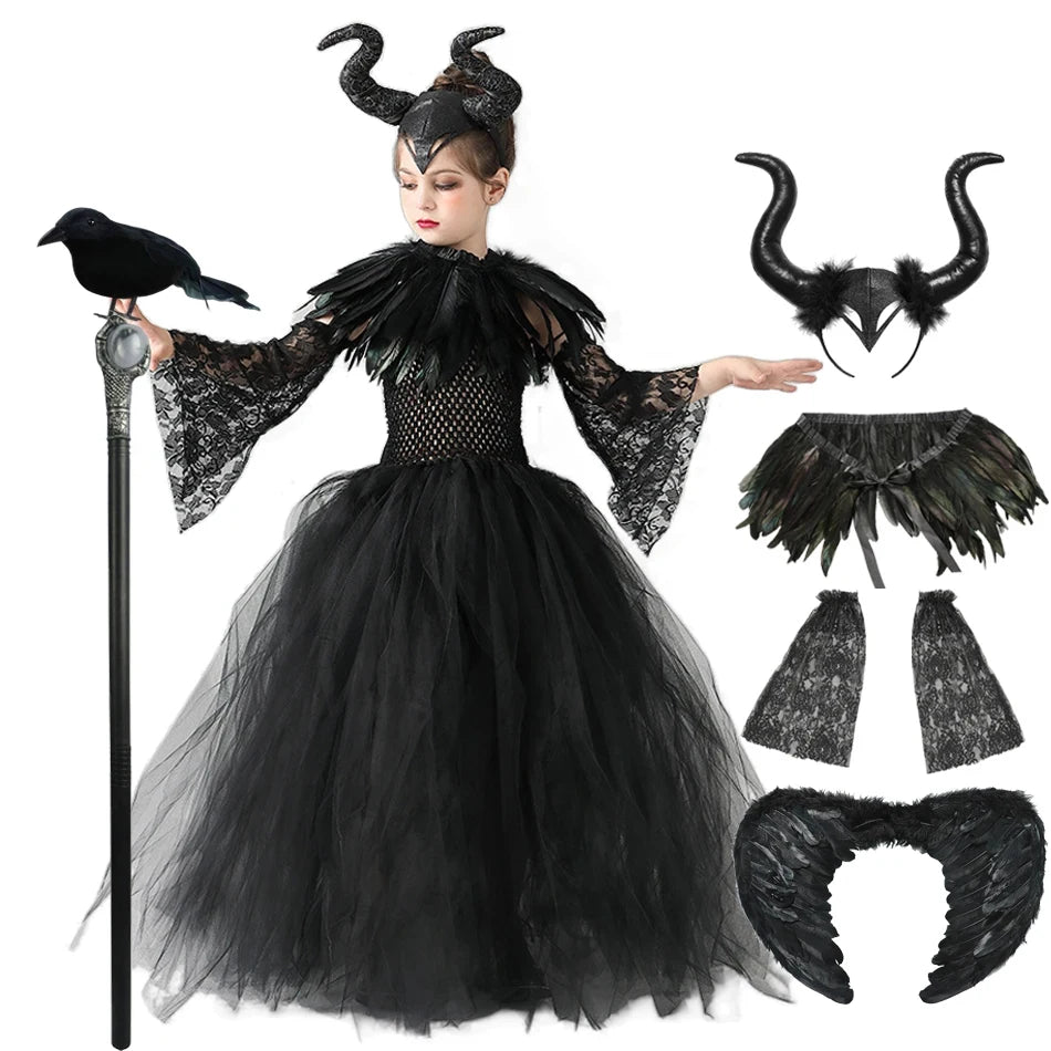 Girls Maleficent Evil Queen Costume