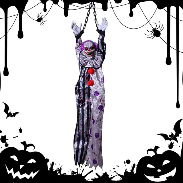 Halloween Animatronic Hanging Clown Nurse
