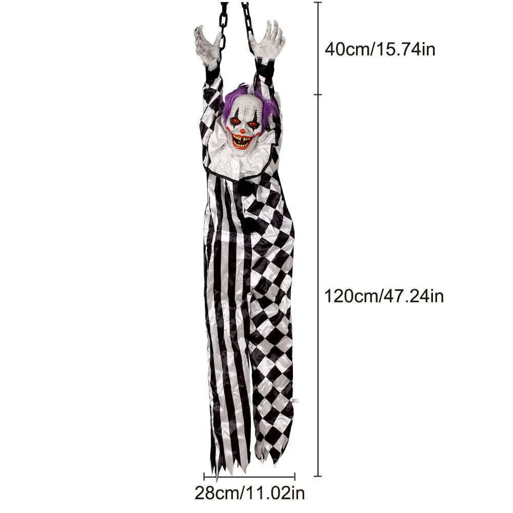 Halloween Animatronic Hanging Clown Nurse