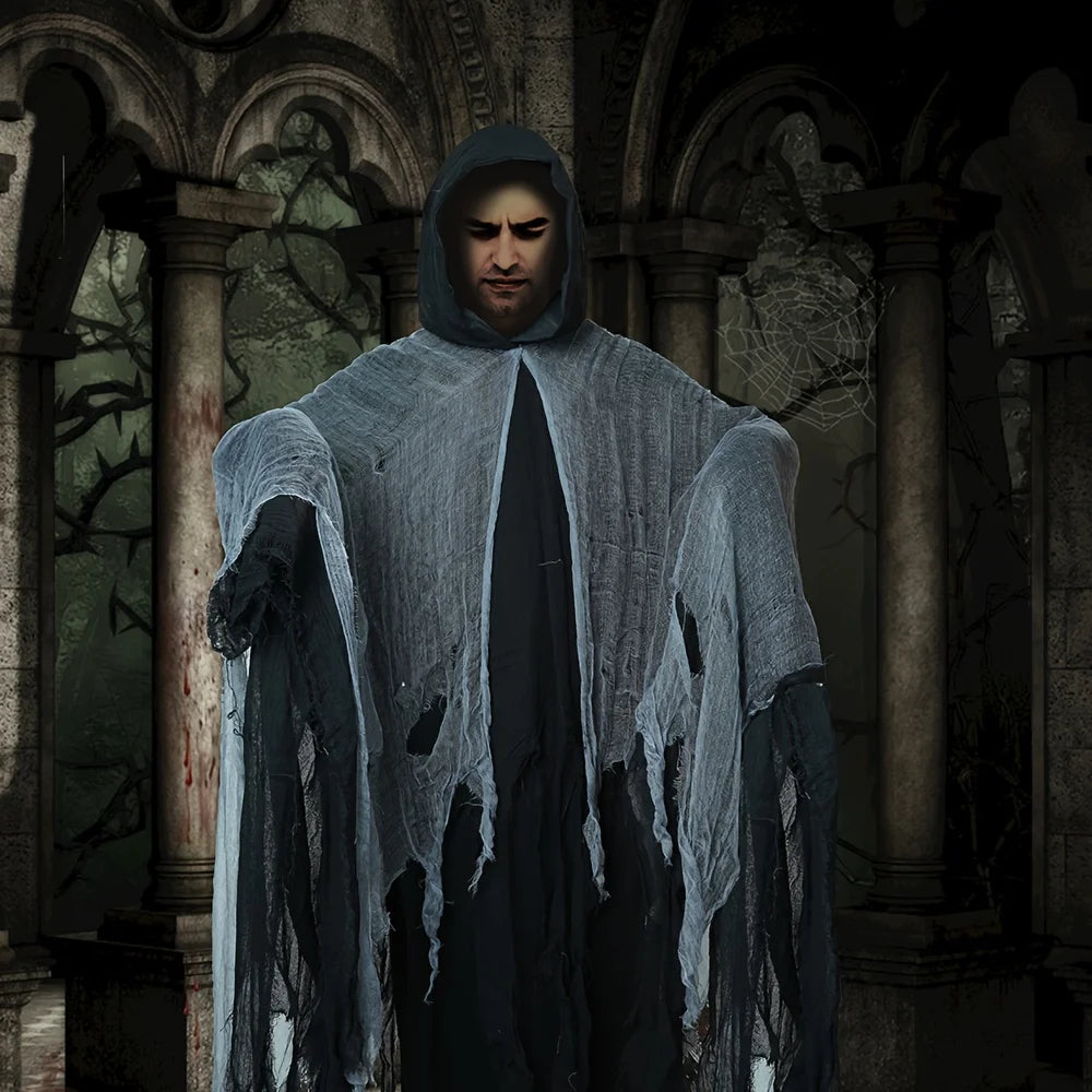 Kids Skeleton Ghost Halloween Cloak