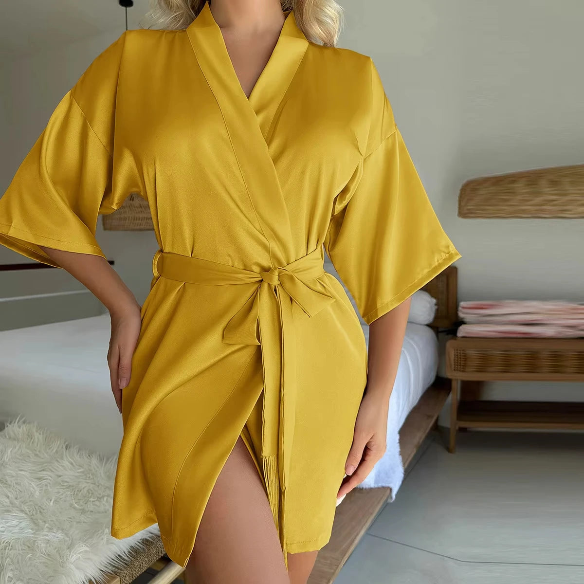 Women’s Silky Lace Nightgown — Elegant All-Season Loungewear