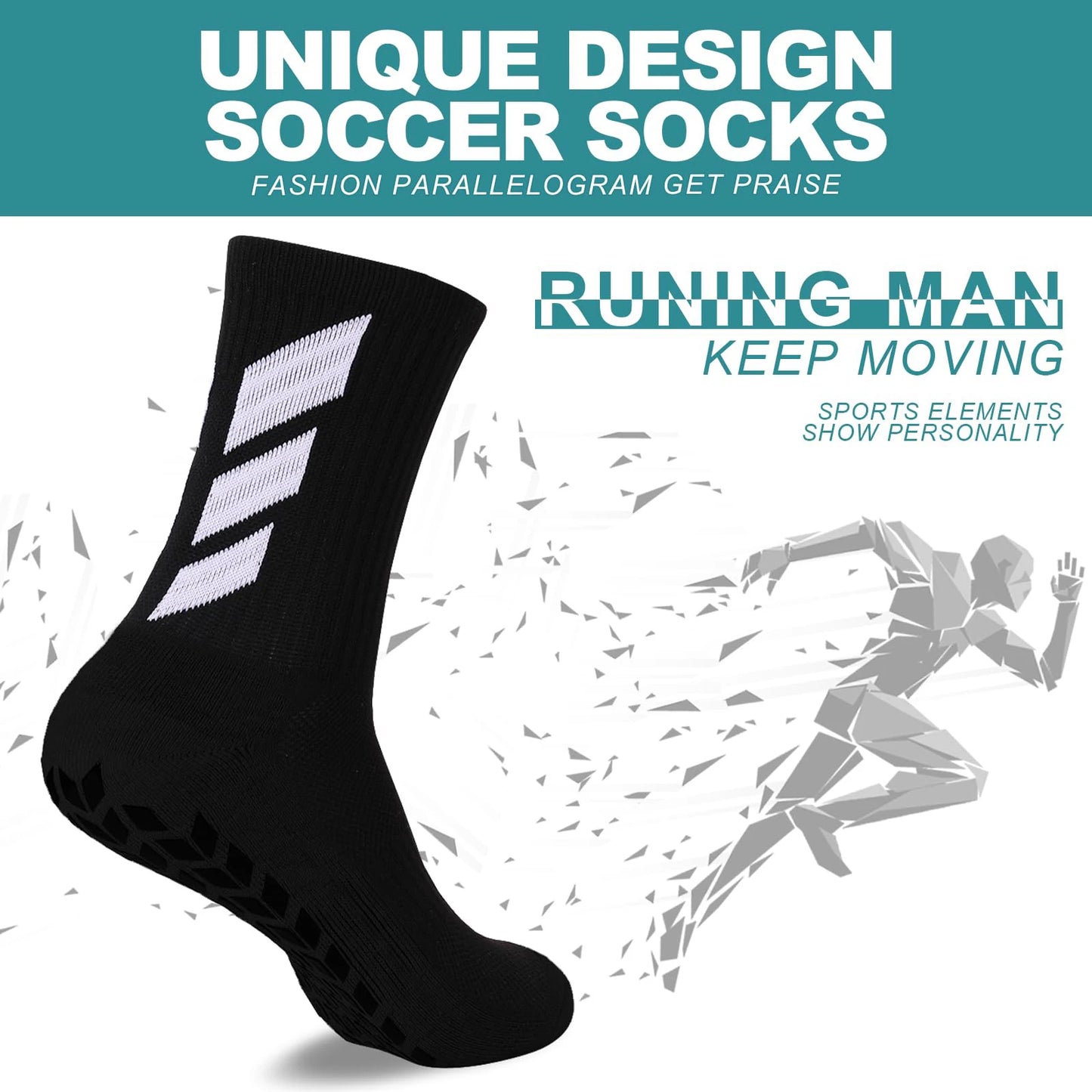 Men’s Anti-Slip Sports Socks — Football, Yoga & Training