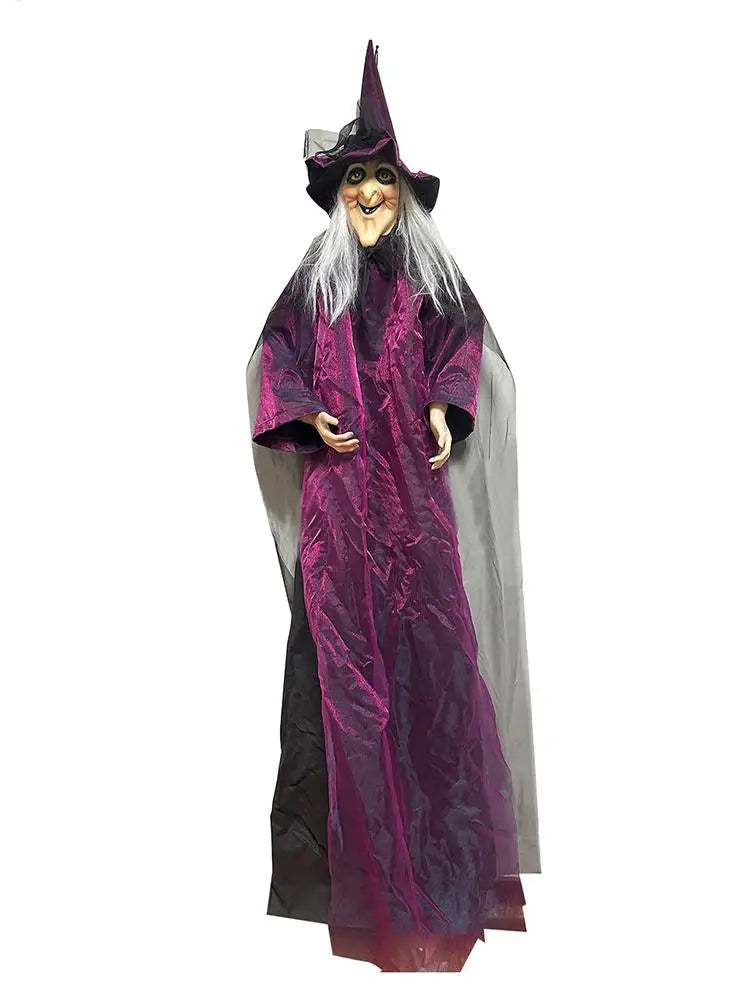 Sound-Activated Light-Up Witch Ghost – Halloween Scary Prop