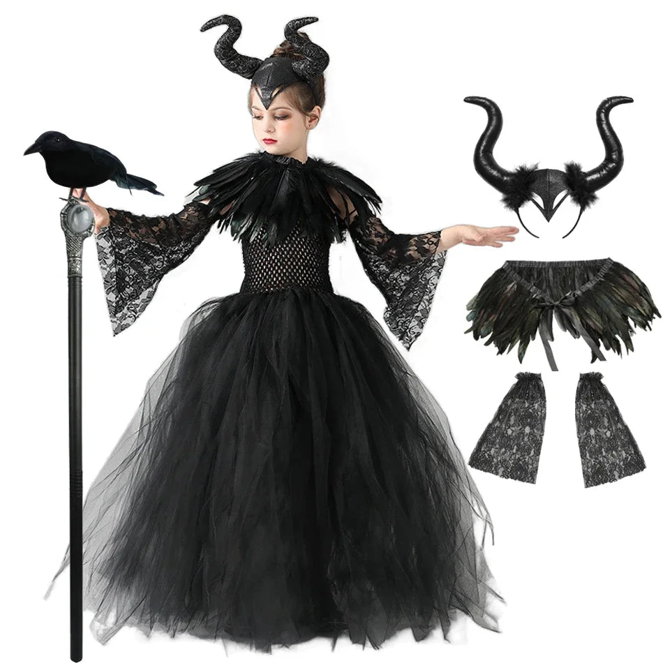 Girls Maleficent Evil Queen Costume