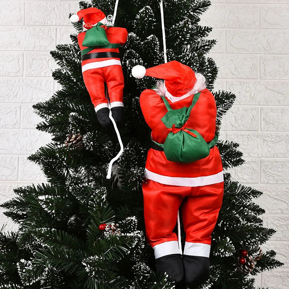 Climbing Santa Rope Ornament
