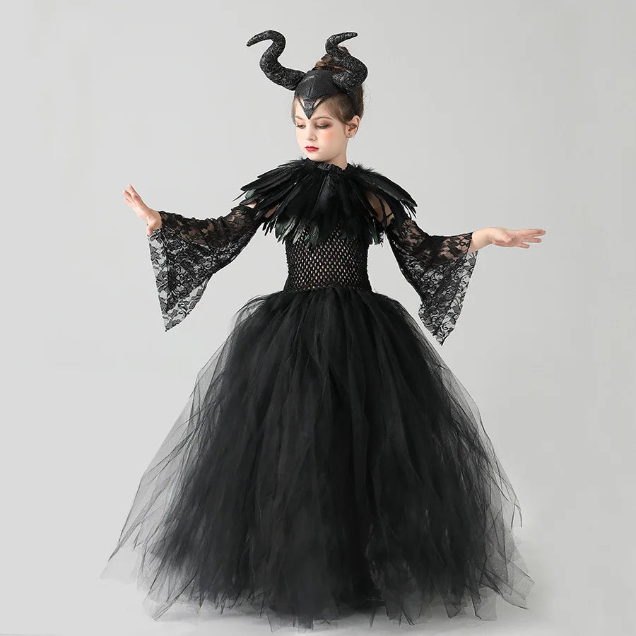 Girls Maleficent Evil Queen Costume
