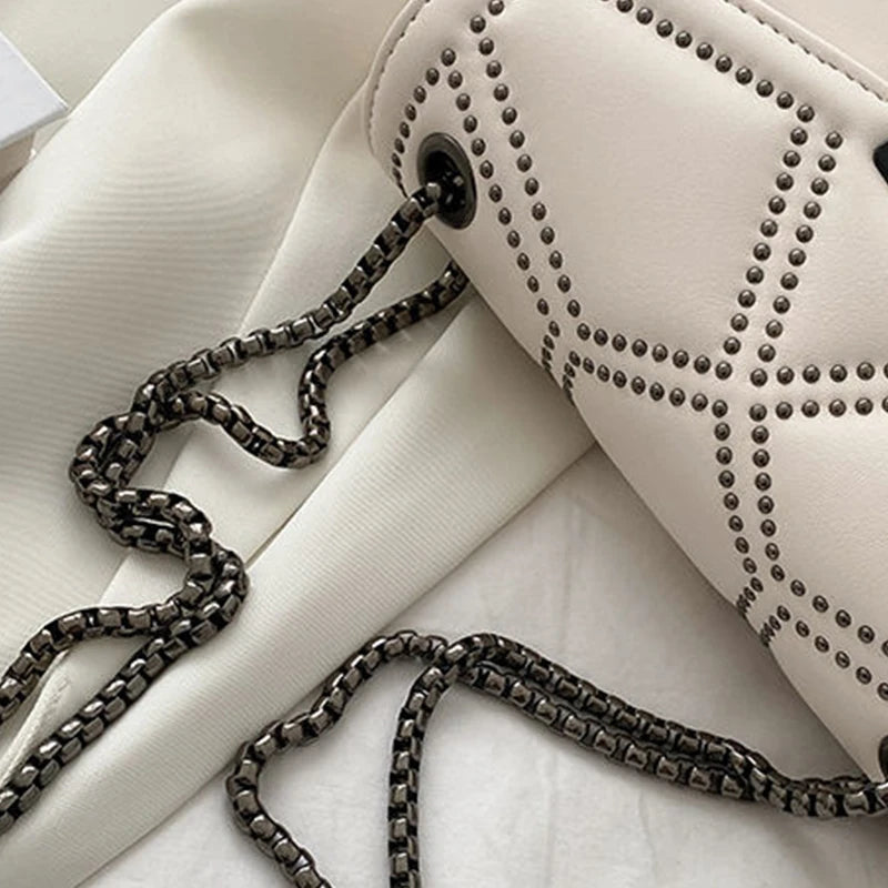 Vintage Rivet Crossbody Bag